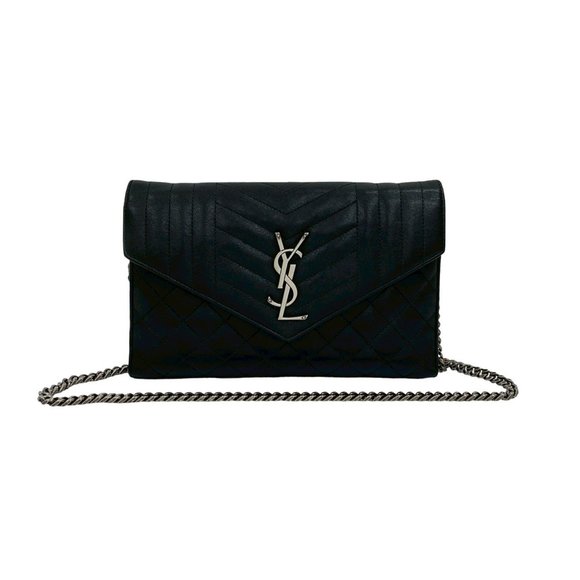 YVES SAINT LAURENT Black Leather Shoulder Bag - Picture 1 of 9